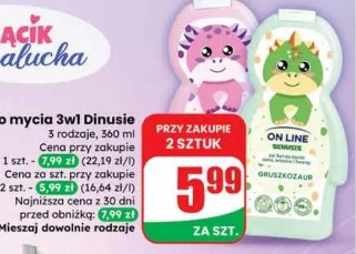 Żel do mycia 3w1 Dinusie On Line