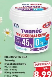 Twaróg wysokobiałkowy 0% tłuszczu bez laktozy Mlekovita SBA