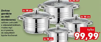 Zestaw garnków ze stali nierdzewnej