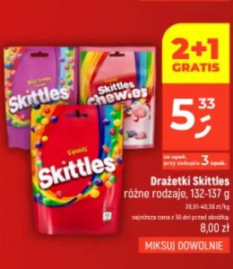 Drażetki Skittles różne rodzaje