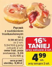 Pączek z nadzieniem truskawkowym