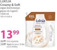 Luksja Creamy & Soft zapas kremowego płynu do kąpieli