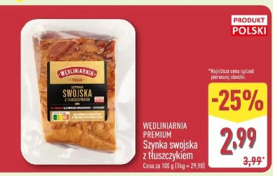 Wędlinarnia premium Szynka swojska z tłuszczykiem