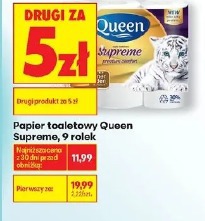 Papier toaletowy Queen Supreme, 9 rolek