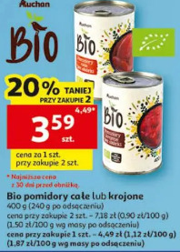 Bio pomidory całe lub krojone