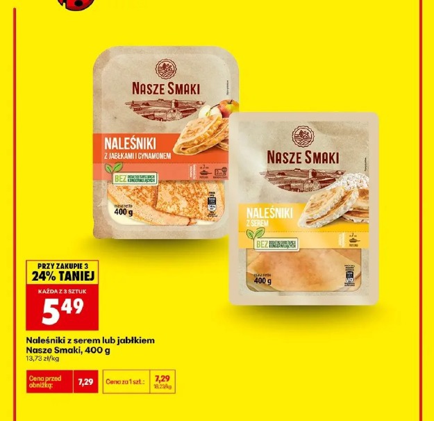 Naleśniki z serem lub jabłkiem Nasze Smaki