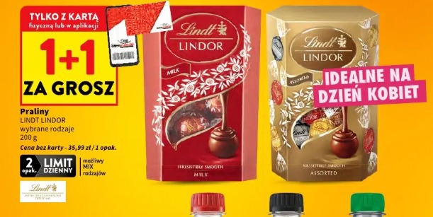 Praliny Lindt Lindor wybrane rodzaje