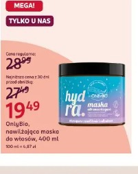 OnlyBio, nawilżająca maska do włosów, 400 ml