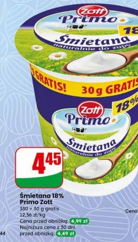 Śmietana 18% Primo Zott