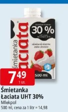 Śmietanka Łaciata UHT 30% Mlekpol