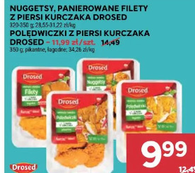 Nuggetsy, panierowane filety z piersi kurczaka Drosed