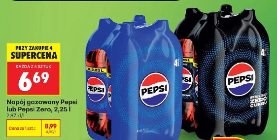 Napój gazowany Pepsi lub Pepsi Zero