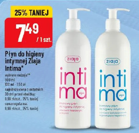 Płyn do higieny intymnej Ziaja Intima
