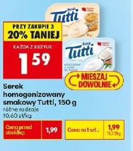 Serek homogenizowany smakowy Tutti