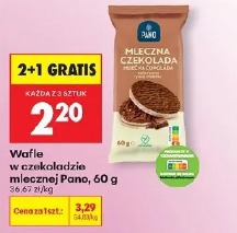 Wafle w czekoladzie mlecznej Pano