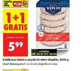 Kiełbasa biała z szynki Kraina Wędlin