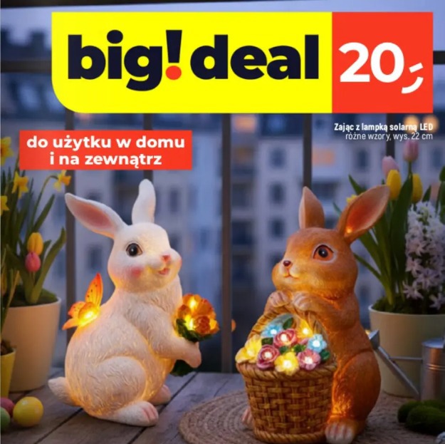 Zając z lampką solarną LED