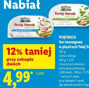 Piątnica Ser twarogowy w plastrach Twój Smak