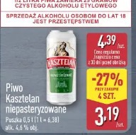 Piwo Kasztelan niepasteryzowane