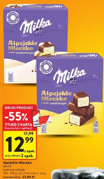 Alpejskie Mleczko Milka