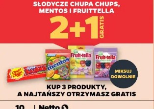 Słodycze Chupa Chups, Mentos i Fruittella