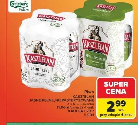 Kasztelan jasne pełne, niepasteryzowane piwo