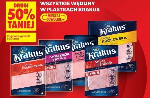 Wszystkie wędliny w plastrach Krakus