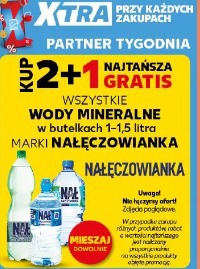 Wszystkie wody mineralne w butelkach 1-1,5 litra marki Nałęczowianka