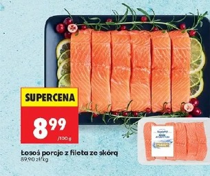 Łosoś porcje z fileta ze skórą