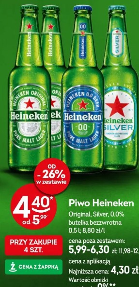 Piwo Heineken Original, Silver, 0.0%