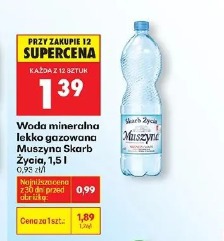 Woda mineralna lekko gazowana Muszyna Skarb Życia, 1,5 l