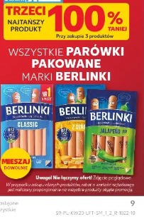 Wszystkie parówki pakowane marki Berlinki