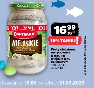 Filety śledziowe marynowane z cebulką wiejskie XXL Contimax