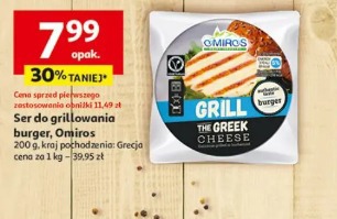 Ser do grillowania burger Omiros