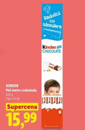Kinder pół metra czekolady