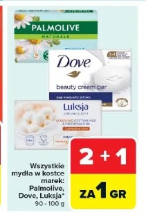 Wszystkie mydła w kostce marek Palmolive, Dove, Luksja