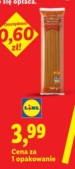 Combino spaghetti pełnoziarniste