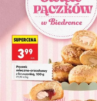 Pączek mleczno-orzechowy z kruszonką