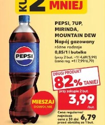 Pepsi, 7up, Mirinda, Mountain Dew Napój gazowany różne rodzaje