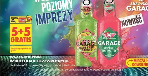 Wszystkie piwa w butelkach bezzwrotnych 5+5 gratis