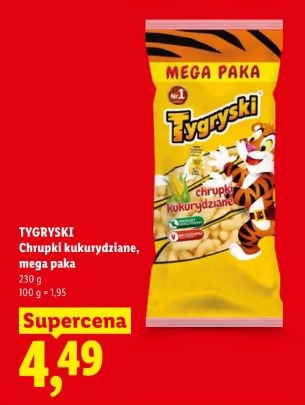 TYGRYSKI Chrupki kukurydziane, mega paka