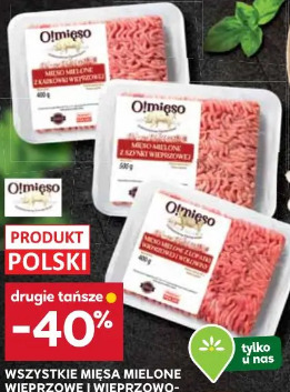 Wszystkie mięsa mielone wieprzowe i wieprzowo-wołowe O!Mięso