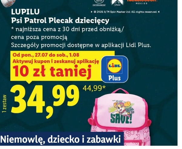 Lupilu Psi Patrol Plecak dziecięcy