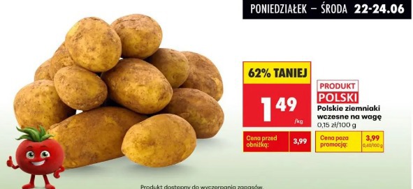 Polskie ziemniaki wczesne na wagę