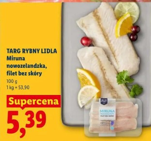 Targ Rybny Lidla Miruna nowozelandzka, filet bez skóry