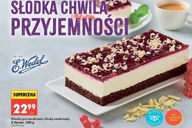 Ciasto porzeczkowe z białą czekoladą E.Wedel