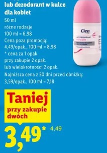 Cien Antyperspirant lub dezodorant w kulce dla kobiet