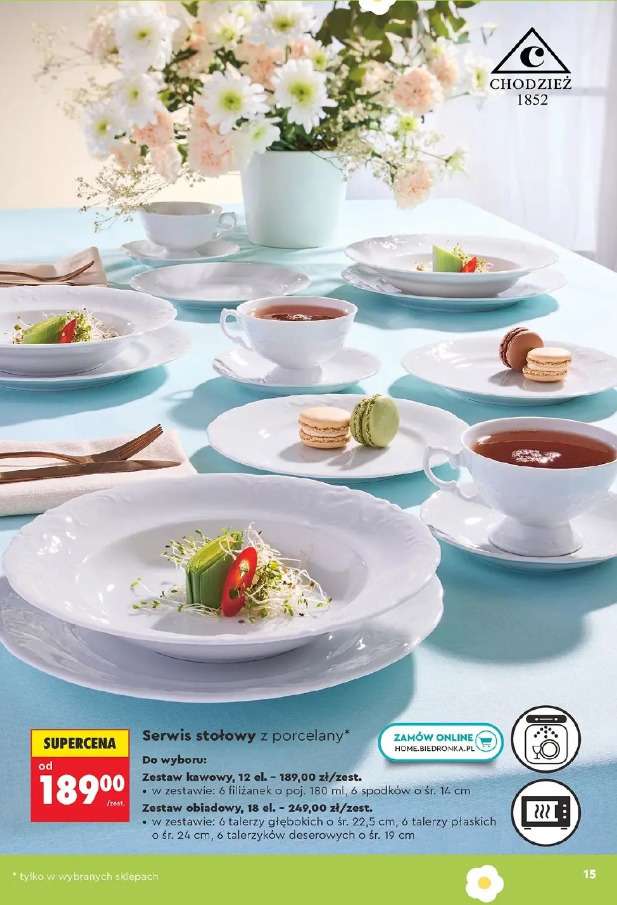 Serwis stołowy z porcelany Chodzież