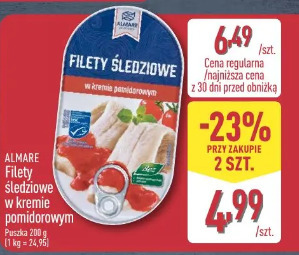 Almare Filety śledziowe w kremie pomidorowym