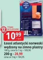 Łosoś atlantycki norweski wędzony na zimno plastry Mers